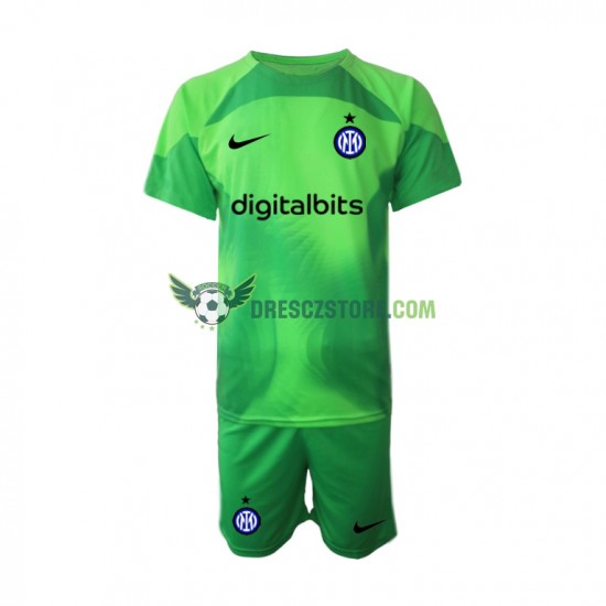 Inter Milán Brankářské Alternativní Dres 2022-2023 Krátký rukáv Děti Fotbalové Dresy