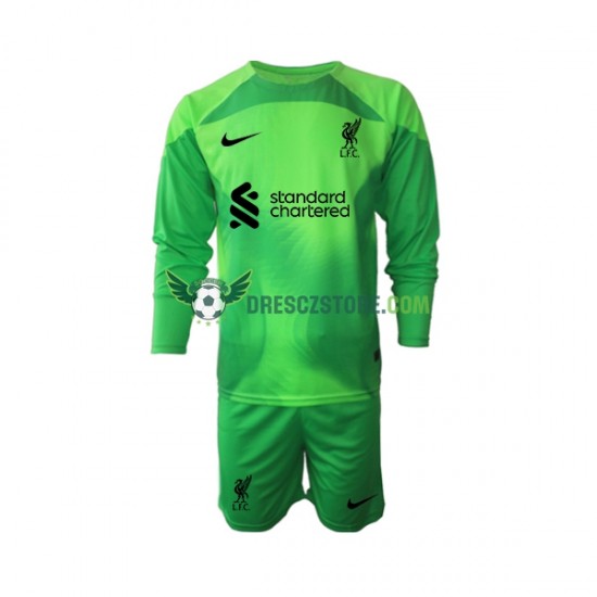 Liverpool Brankářské Alternativní Dres 2022-2023 Dlouhý rukáv Děti Fotbalové Dresy