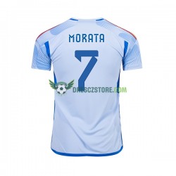 Španělsko MORATA 7 Venkovní Dres MS ve fotbale 2022 Krátký rukáv Muže Fotbalové Dresy