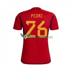 Španělsko PEDRI 26 Domácí Dres MS ve fotbale 2022 Krátký rukáv Muže Fotbalové Dresy