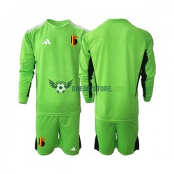 Belgie Brankářské Domácí Dres 2021-2022 Dlouhý rukáv Děti Fotbalové Dresy