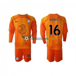 Chelsea Edouard Mendy 16 Brankářské Domácí Dres 2022-2023 Dlouhý rukáv Děti Fotbalové Dresy