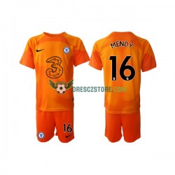 Chelsea Edouard Mendy 16 Brankářské Domácí Dres 2022-2023 Krátký rukáv Děti Fotbalové Dresy