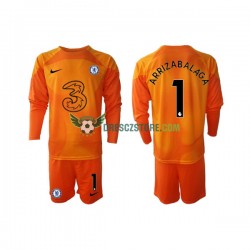 Chelsea Kepa Arrizabalaga 1 Brankářské Domácí Dres 2022-2023 Dlouhý rukáv Děti Fotbalové Dresy