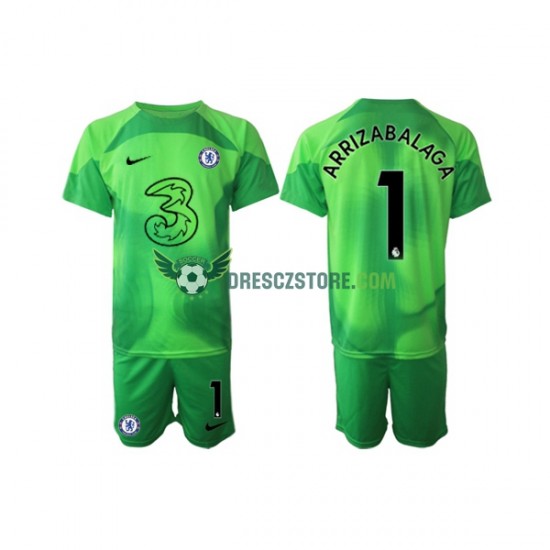 Chelsea Kepa Arrizabalaga 1 Brankářské Alternativní Dres 2022-2023 Krátký rukáv Děti Fotbalové Dresy