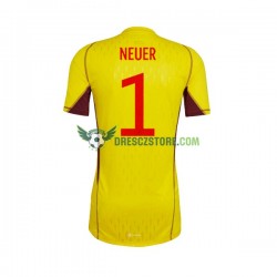 Německo Manuel Neuer 1 Brankářské Venkovní Dres MS ve fotbale 2022 Krátký rukáv Muže Fotbalové Dresy