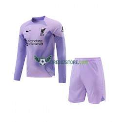 Liverpool Brankářské Domácí Dres 2022-2023 Dlouhý rukáv Děti Fotbalové Dresy