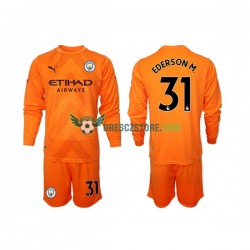 Manchester City Ederson M 31 Brankářské Alternativní Dres 2022-2023 Dlouhý rukáv Děti Fotbalové Dresy