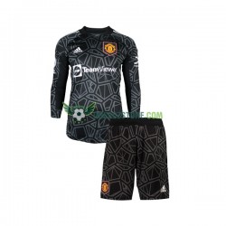 Manchester United Brankářské Venkovní Dres 2022-2023 Dlouhý rukáv Děti Fotbalové Dresy