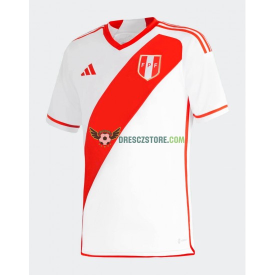 Peru Domácí Dres 2023 Krátký rukáv Muže Fotbalové Dresy