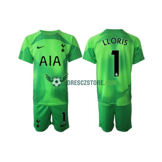 Tottenham Hotspur Hugo Lloris 1 Brankářské Venkovní Dres 2022-2023 Krátký rukáv Děti Fotbalové Dresy