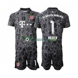 FC Bayern Mnichov Manuel Neuer 1 Brankářské Domácí Dres 2022-2023 Krátký rukáv Děti Fotbalové Dresy