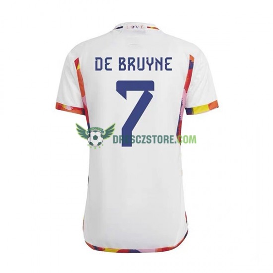 Belgie De Bruyne 7 Venkovní Dres MS ve fotbale 2022 Krátký rukáv Muže Fotbalové Dresy