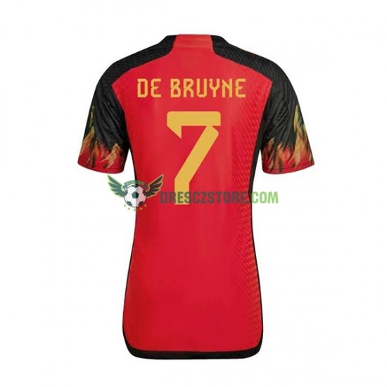 Belgie De Bruyne 7 Domácí Dres MS ve fotbale 2022 Krátký rukáv Muže Fotbalové Dresy