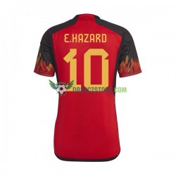 Belgie Hazard 10 Domácí Dres MS ve fotbale 2022 Krátký rukáv Muže Fotbalové Dresy