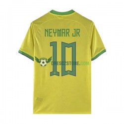 Brazílie Neymar JR 10 Domácí Dres MS ve fotbale 2022 Krátký rukáv Muže Fotbalové Dresy