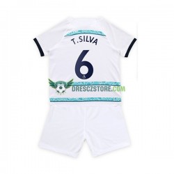 Chelsea T. Silva 6 Venkovní Dres 2022-2023 Krátký rukáv Děti Fotbalové Dresy