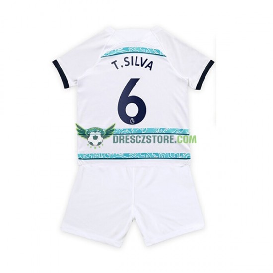Chelsea T. Silva 6 Venkovní Dres 2022-2023 Krátký rukáv Děti Fotbalové Dresy