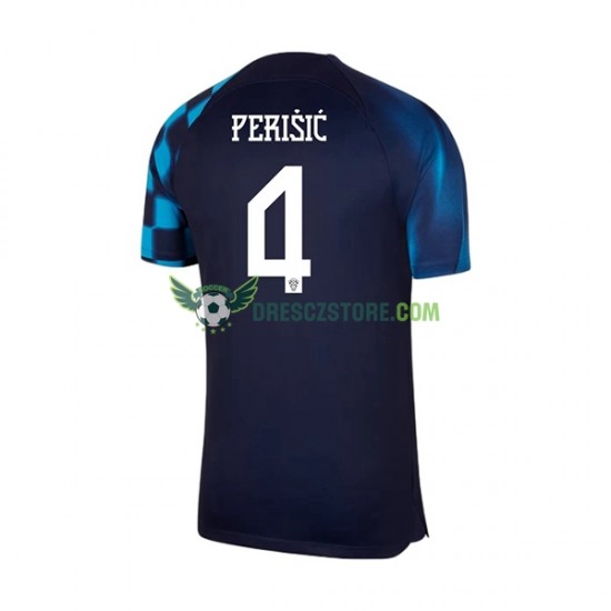 Chorvatsko Perisic 4 Venkovní Dres MS ve fotbale 2022 Krátký rukáv Muže Fotbalové Dresy