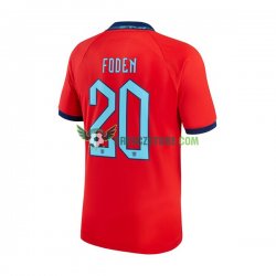 Anglie Foden 20 Venkovní Dres MS ve fotbale 2022 Krátký rukáv Muže Fotbalové Dresy
