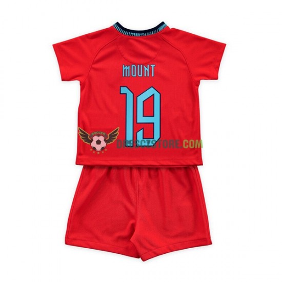Anglie Mount 19 Venkovní Dres MS ve fotbale 2022 Krátký rukáv Děti Fotbalové Dresy