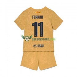 FC Barcelona Ferran Torres 11 Venkovní Dres 2022-2023 Krátký rukáv Děti Fotbalové Dresy