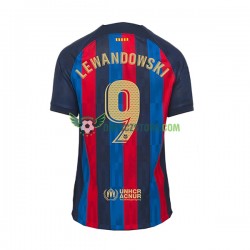 FC Barcelona Lewandowski 9 Domácí Dres 2022-2023 Krátký rukáv Muže Fotbalové Dresy