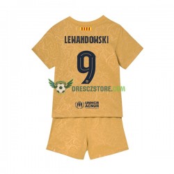 FC Barcelona Lewandowski 9 Venkovní Dres 2022-2023 Krátký rukáv Děti Fotbalové Dresy