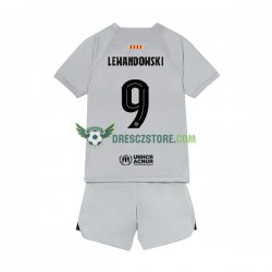FC Barcelona Lewandowski 9 Alternativní Dres 2022-2023 Krátký rukáv Děti Fotbalové Dresy