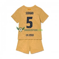 FC Barcelona Sergio Busquets 5 Venkovní Dres 2022-2023 Krátký rukáv Děti Fotbalové Dresy