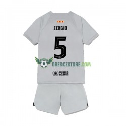 FC Barcelona Sergio Busquets 5 Alternativní Dres 2022-2023 Krátký rukáv Děti Fotbalové Dresy