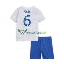 Francie Pogba 6 Venkovní Dres MS ve fotbale 2022 Krátký rukáv Děti Fotbalové Dresy