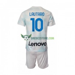Inter Milán Lautaro Martinez 10 Venkovní Dres 2022-2023 Krátký rukáv Děti Fotbalové Dresy