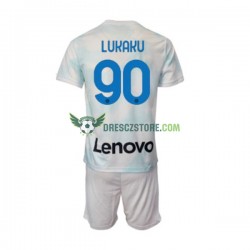 Inter Milán Romelu Lukaku 90 Venkovní Dres 2022-2023 Krátký rukáv Děti Fotbalové Dresy