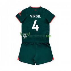 Liverpool Virgil van Dijk 4 Alternativní Dres 2022-2023 Krátký rukáv Děti Fotbalové Dresy
