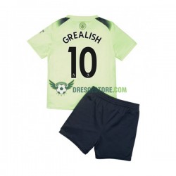 Manchester City Grealish 10 Alternativní Dres 2022-2023 Krátký rukáv Děti Fotbalové Dresy