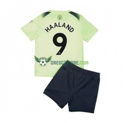 Manchester City Haaland 9 Alternativní Dres 2022-2023 Krátký rukáv Děti Fotbalové Dresy