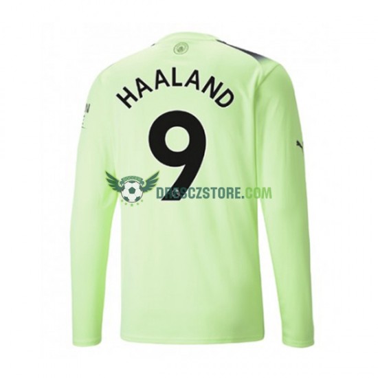 Manchester City Haaland 9 Alternativní Dres 2022-2023 Dlouhý rukáv Muže Fotbalové Dresy