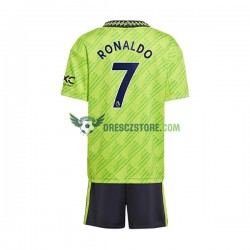 Manchester United Cristiano Ronaldo 7 Alternativní Dres 2022-2023 Krátký rukáv Děti Fotbalové Dresy