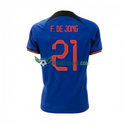 Nizozemsko Frenkie de Jong 21 Venkovní Dres MS ve fotbale 2022 Krátký rukáv Muže Fotbalové Dresy