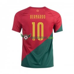 Portugalsko Bernardo 10 Domácí Dres MS ve fotbale 2022 Krátký rukáv Muže Fotbalové Dresy