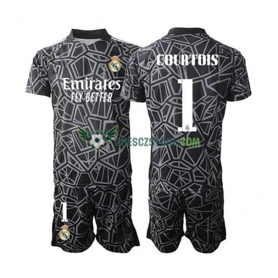 Real Madrid Courtois 1 Brankářské Venkovní Dres 2022-2023 Krátký rukáv Děti Fotbalové Dresy
