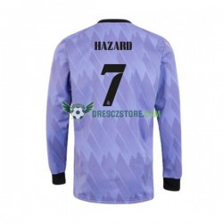 Real Madrid Eden Hazard 7 Venkovní Dres 2022-2023 Dlouhý rukáv Muže Fotbalové Dresy