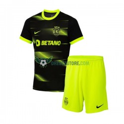 Sporting CP Venkovní Dres 2022-2023 Krátký rukáv Děti Fotbalové Dresy