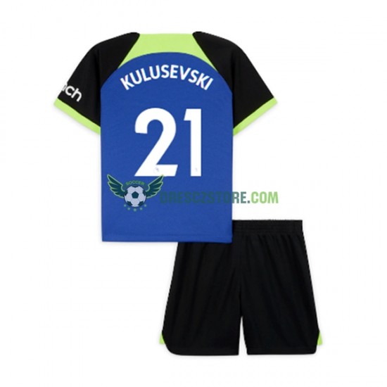 Tottenham Hotspur Dejan Kulusevski 21 Venkovní Dres 2022-2023 Krátký rukáv Děti Fotbalové Dresy