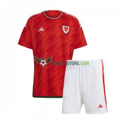 Wales Domácí Dres MS ve fotbale 2022 Krátký rukáv Děti Fotbalové Dresy