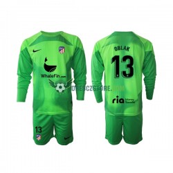 Atlético Madrid Jan Oblak 13 Brankářské Domácí Dres 2022-2023 Dlouhý rukáv Děti Fotbalové Dresy