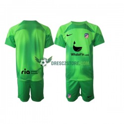 Atlético Madrid Brankářské Domácí Dres 2022-2023 Krátký rukáv Děti Fotbalové Dresy