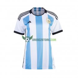 Argentina Domácí Dres MS ve fotbale 2022 Krátký rukáv Ženy Fotbalové Dresy