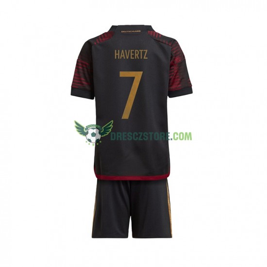 Německo Havertz 7 Venkovní Dres MS ve fotbale 2022 Krátký rukáv Děti Fotbalové Dresy